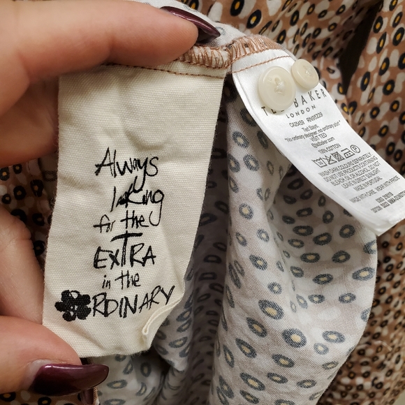 Ted Baker 'Dunston' Long Sleeve Retro Dot Shirt XL/XXL - Picture 8 of 11